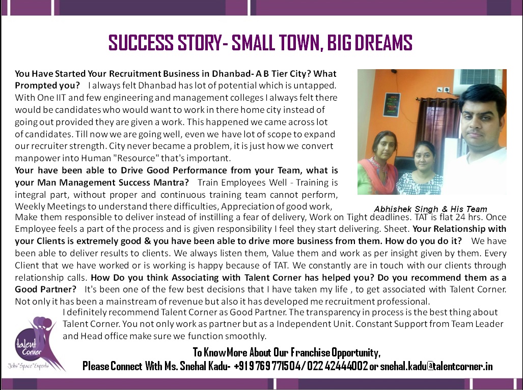 Success Story - Abhishek Singh Dhanbad