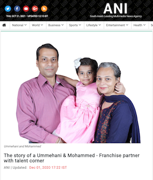 The story of a Ummehani & Mohammed - Franchise partner with talent corner