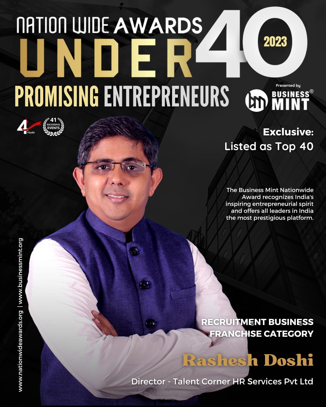 Business Mint – Under 40 Award – Jan 2023 | Talent Corner HR Services